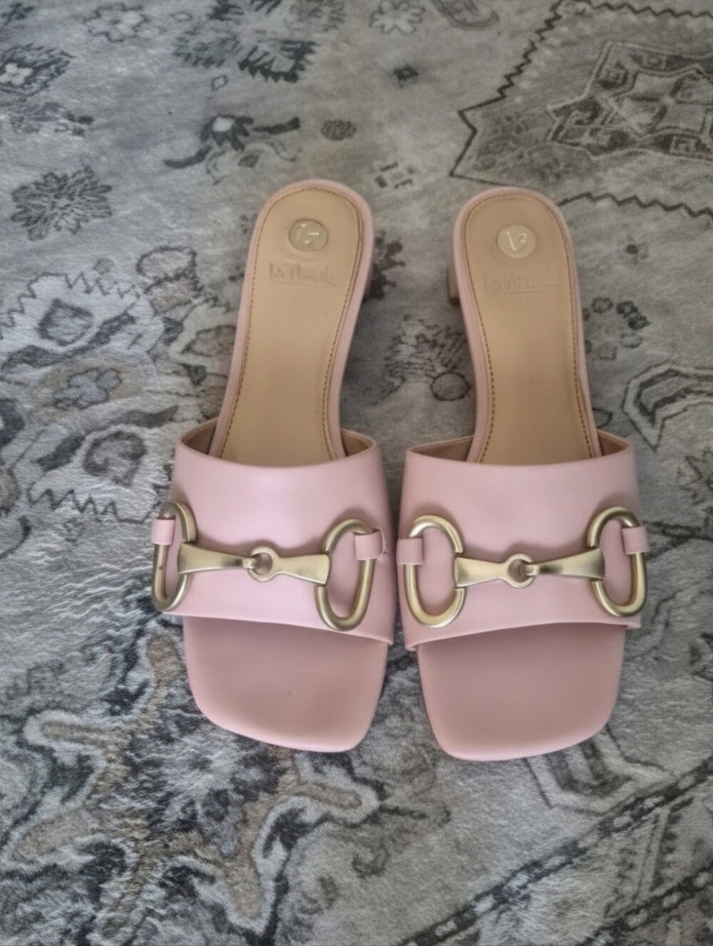 La Strada Horsebit Leather Mule Sandals